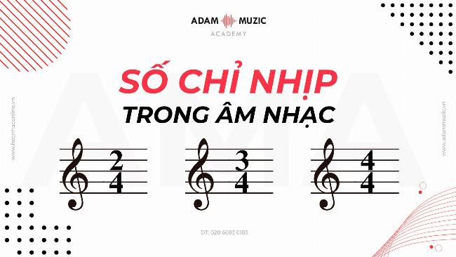 Hình ảnh khuông nhạc với vạch nhịp, ô nhịp và số chỉ nhịp 4/4